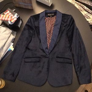 Elizabeth and James Blue Velour Blazer